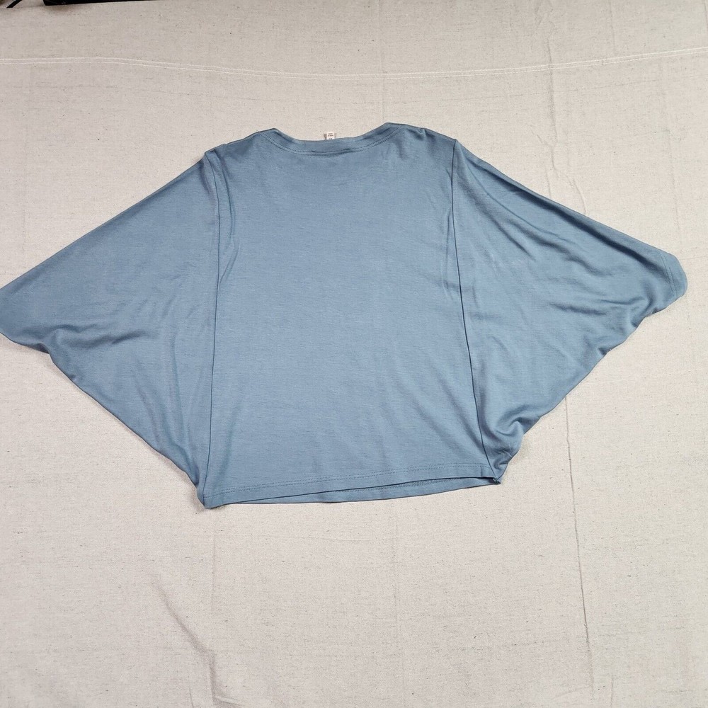 etcetera Top Womens XS Blue Kimono Sleeve Oversized Shirt Rayon Blend - Picture 12 of 14